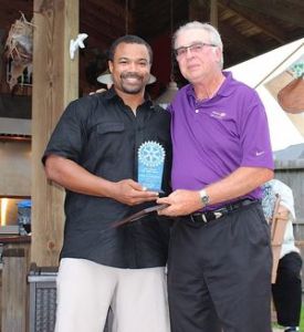 Johnson and George Carpenter, Rotarian of the Year.