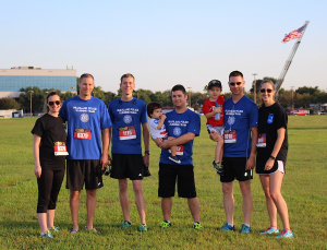Officer Robert Manzo and wife Katie, Sgt. Derek Dunham, Christine O'Neil, Officer Chad O'Neil, Joanne Whitely and Officer Ryan Whitely (not pictured: Officer Jennifer Wozniak)